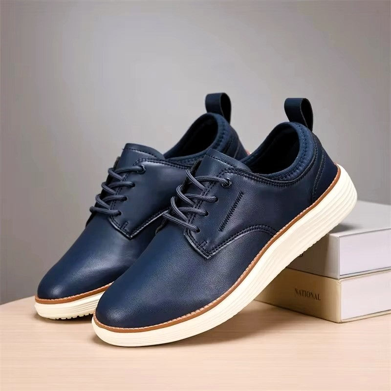 chinese dress ladies Porter Genuine Leather Dress Casual Sneakers by Giovanni – DAPPERFAM main image 1
