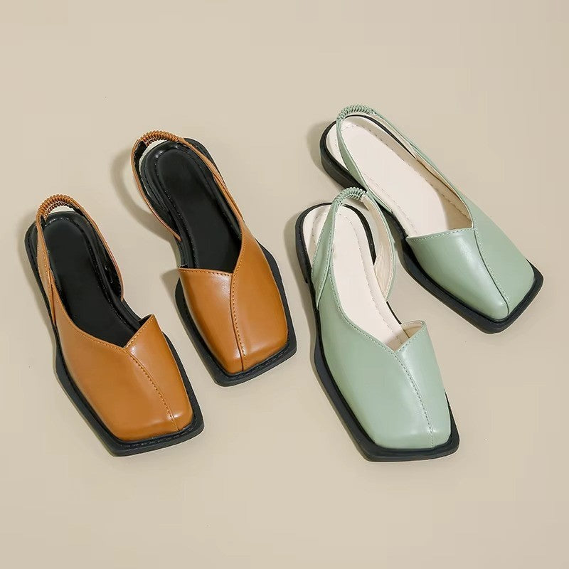 Olivine Slingback Flats