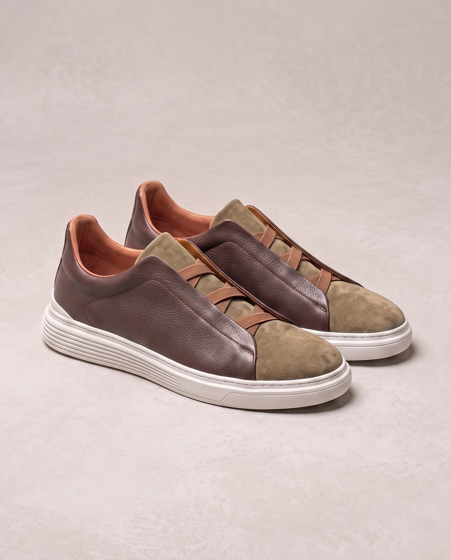 Reese Suede Leather Slip-On Sneakers