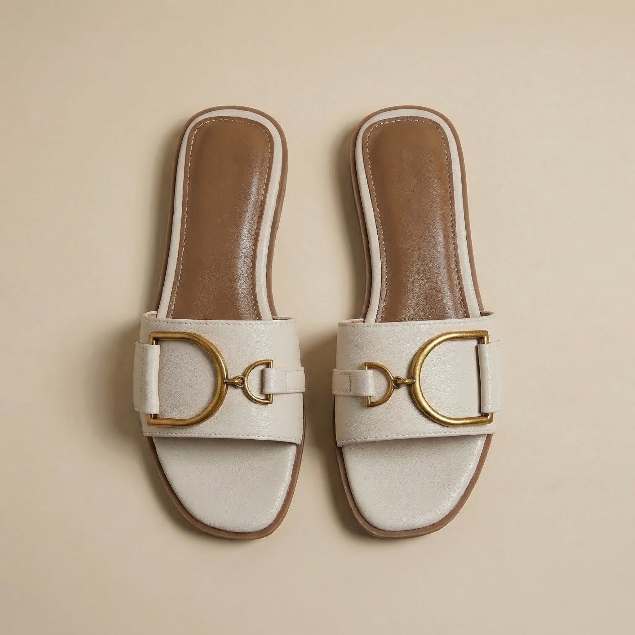 Aurelia Leather Slide Sandals