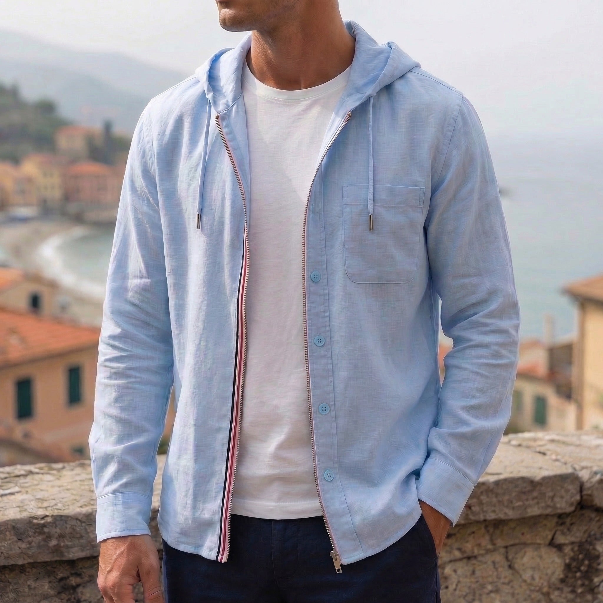 Colton Hooded Zip Shirt