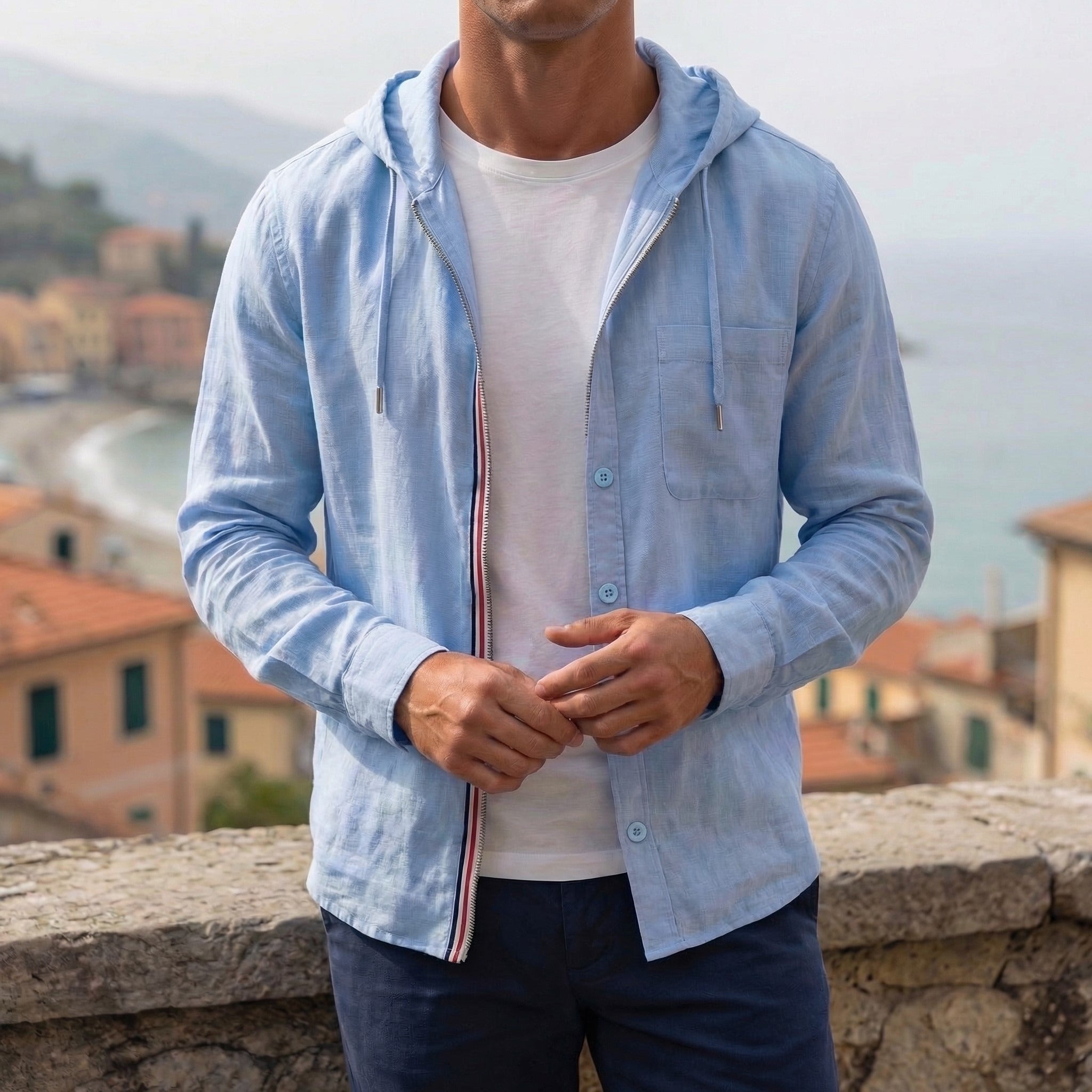 Colton Hooded Zip Shirt