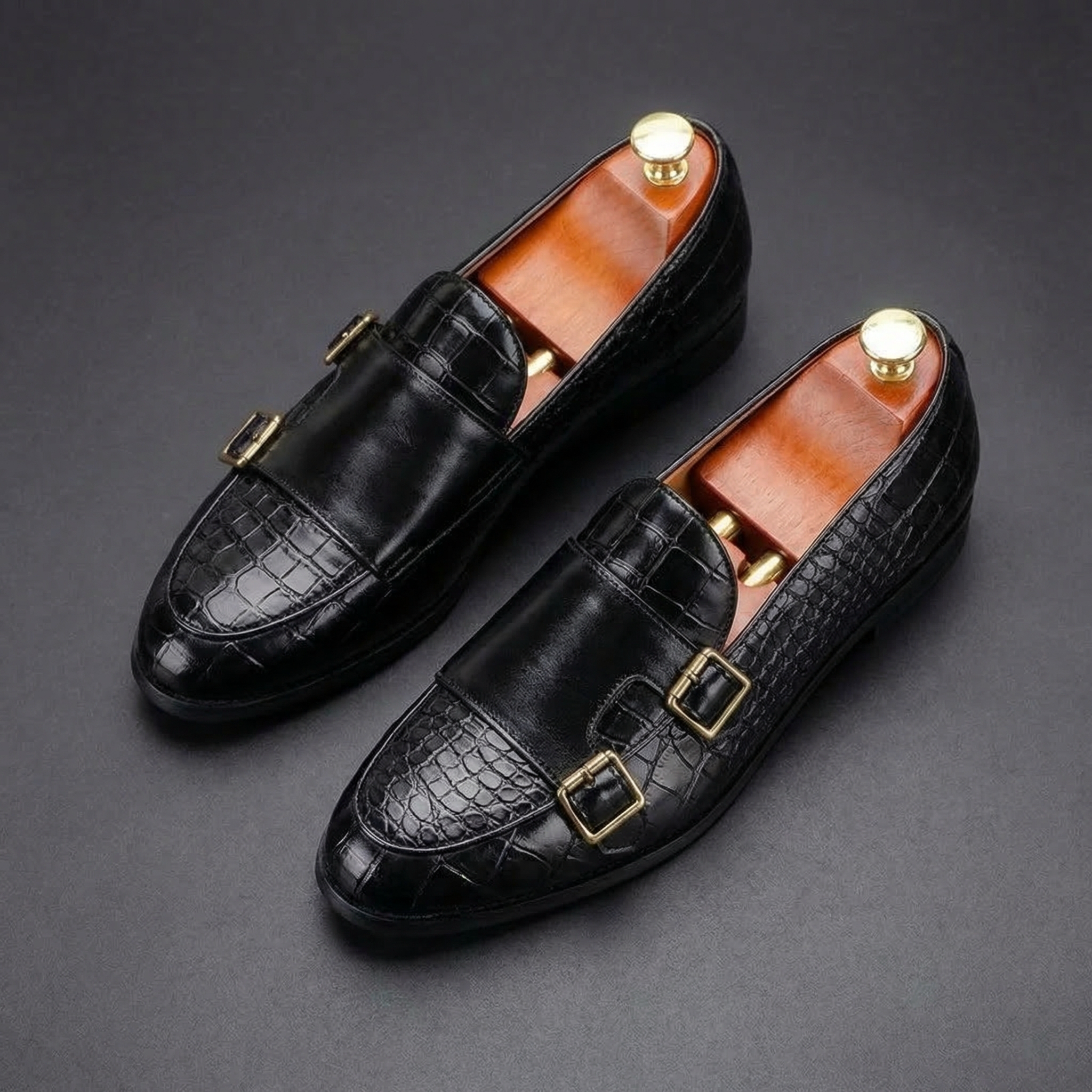 Whitman Double Monk Strap Loafers