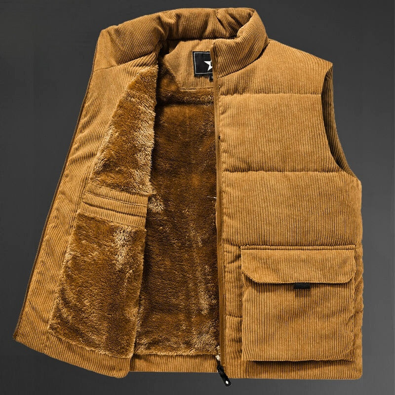 WOODLAND SHERPA CORDUROY VEST