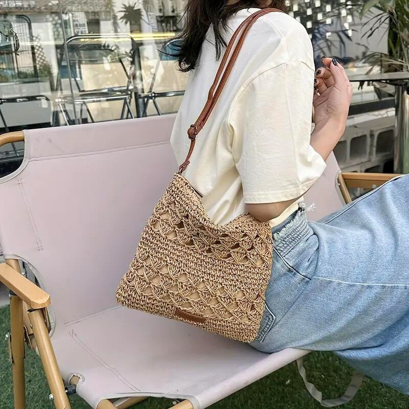 LUNA LAKE RATTAN CROSSBODY