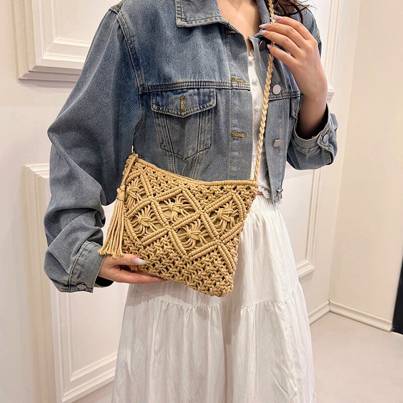 SUNWOVEN MACRAMÉ HANDBAG