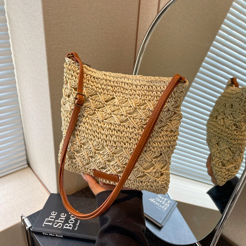 LUNA LAKE RATTAN CROSSBODY