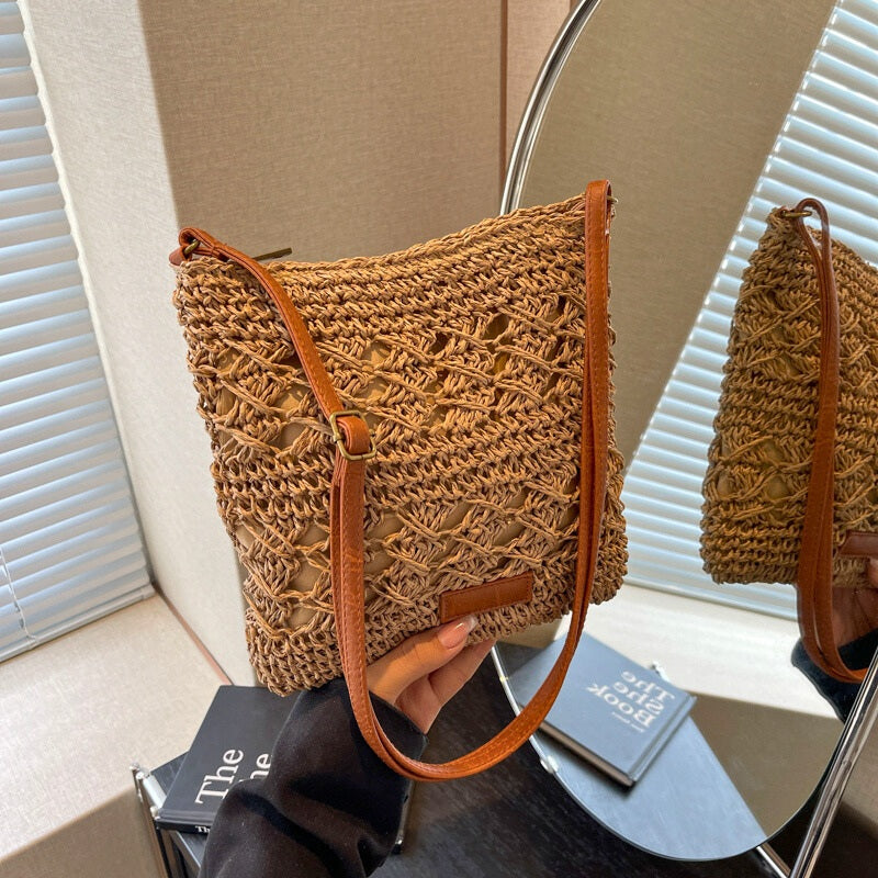 LUNA LAKE RATTAN CROSSBODY