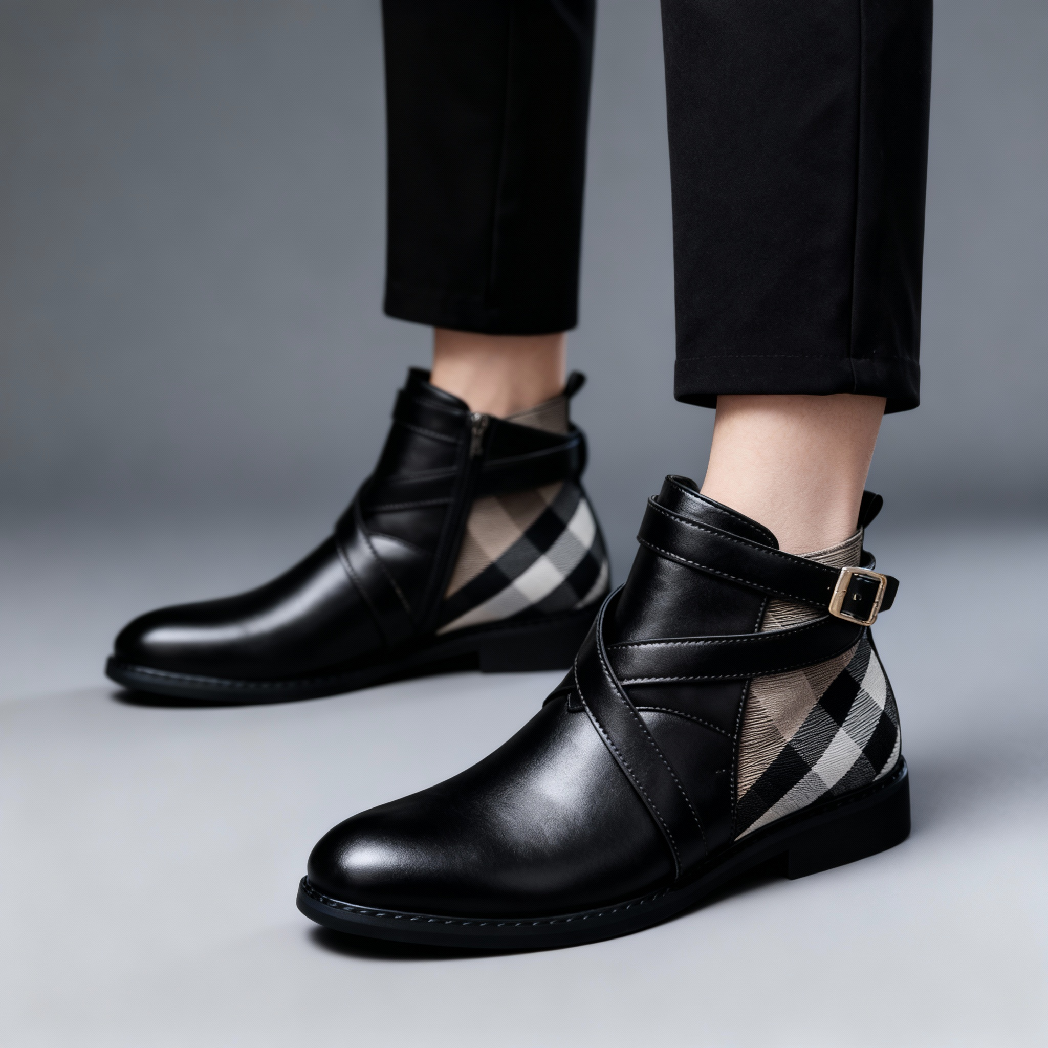 Harrington Crossover Buckle Chelsea Boots