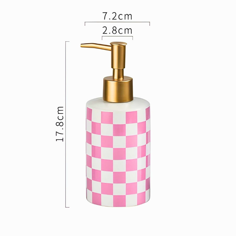 CHECKERED SOAP DISPENSER