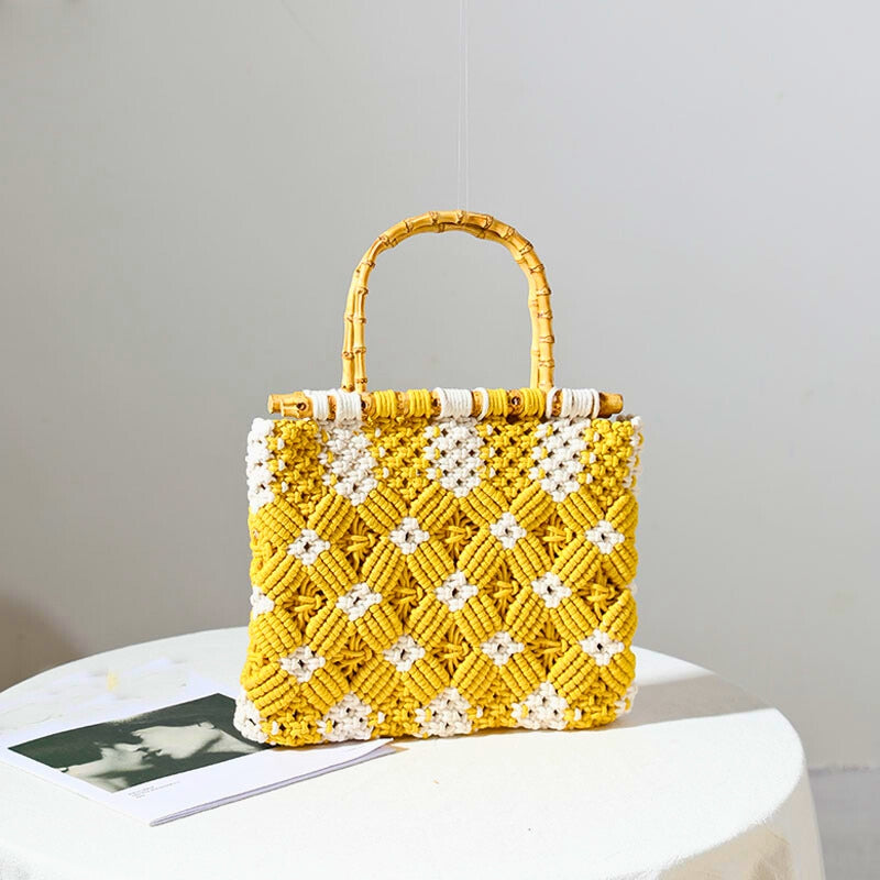 BAMBOO MACRAMÉ TOTE