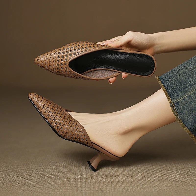 Sabrina Genuine Leather Mules
