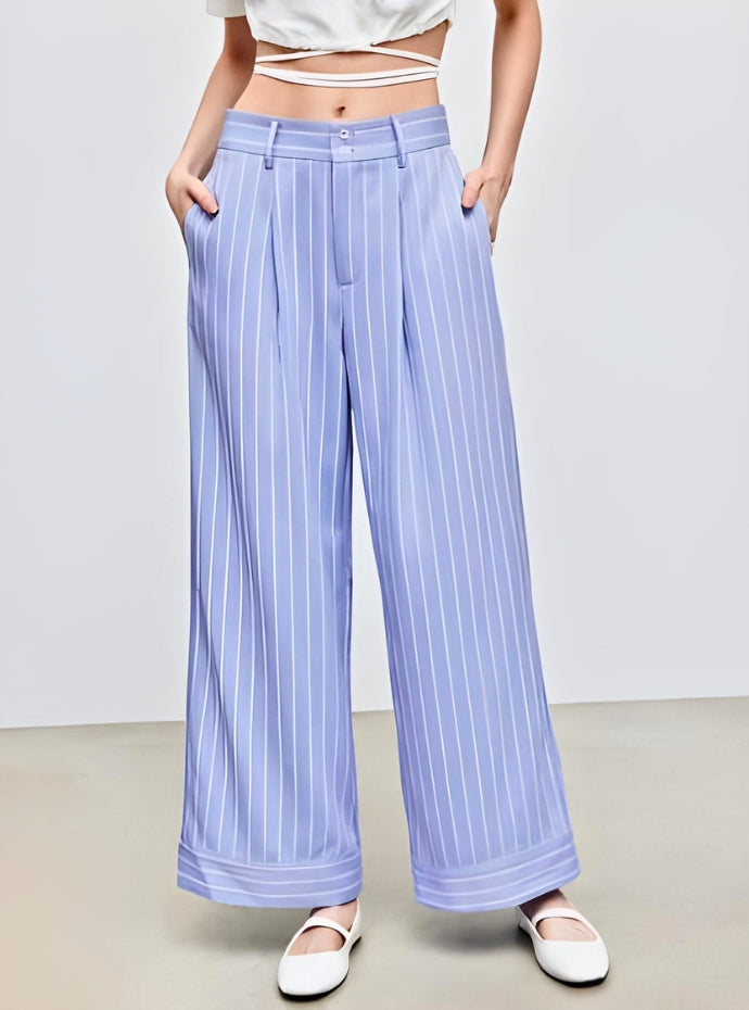 LAVENDER WIDE-LEG PANTS