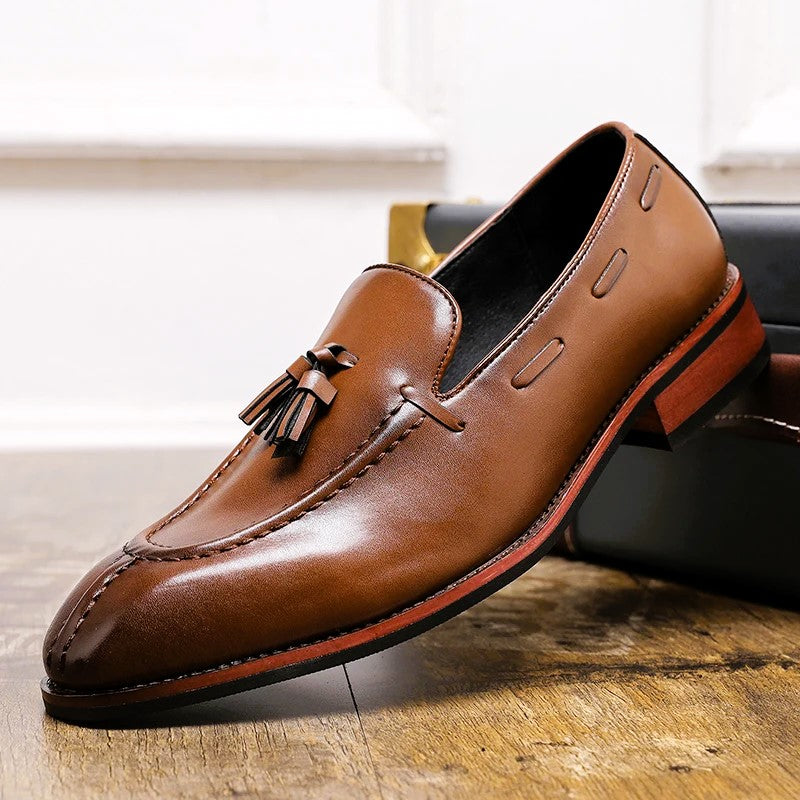 Stronghold Genuine Leather Tassel Loafers