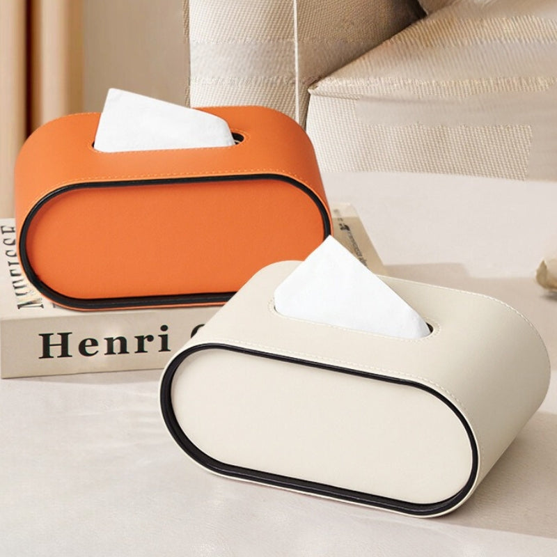 LEATHORA OVAL TISSUE BOX