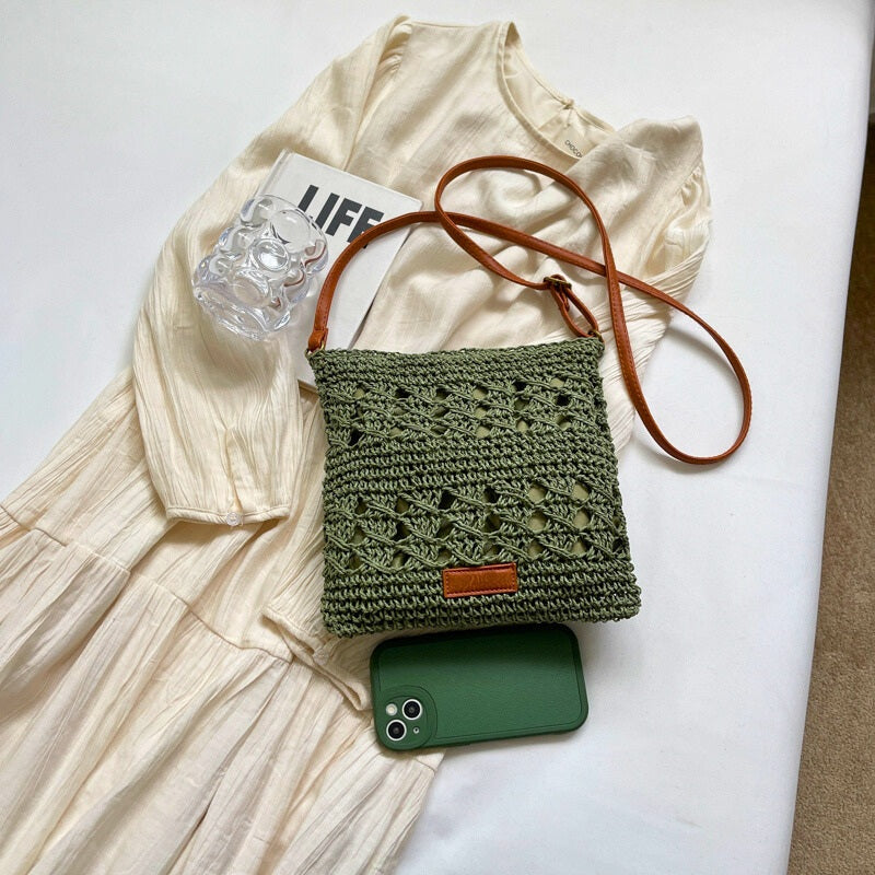 LUNA LAKE RATTAN CROSSBODY