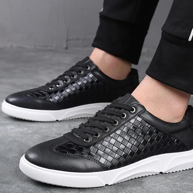 Roen Woven Leather Sneakers