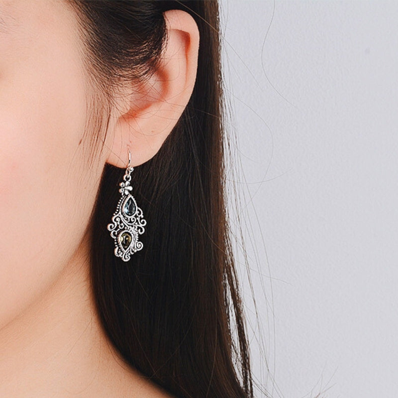 Koari Filigree Gem Earrings