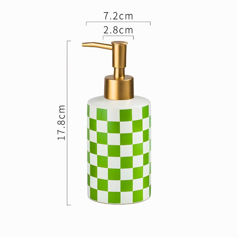 CHECKERED SOAP DISPENSER