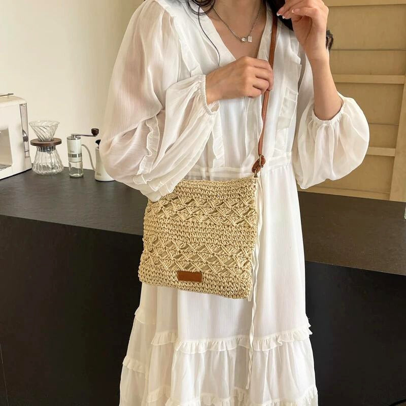 LUNA LAKE RATTAN CROSSBODY