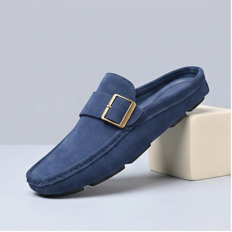 Blue Corbeau Genuine Leather Slip-On Loafers product photo
