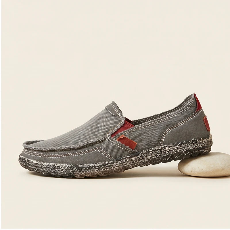 Gray Beckett Canvas Slip-On Loafers product photo - 2