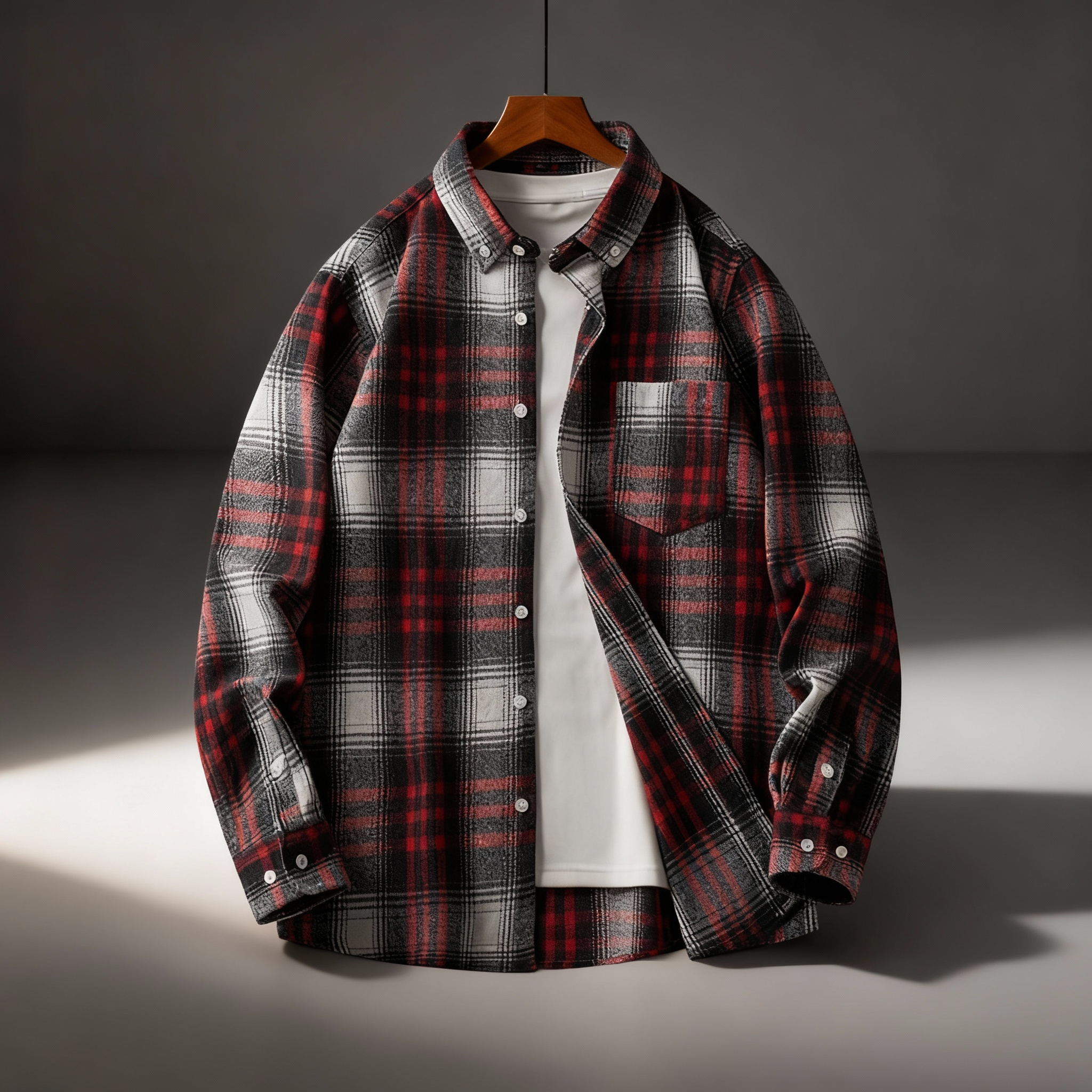 Ashford Plaid Flannel Button-Down Shirt