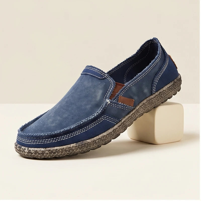 Blue Beckett Canvas Slip-On Loafers product photo