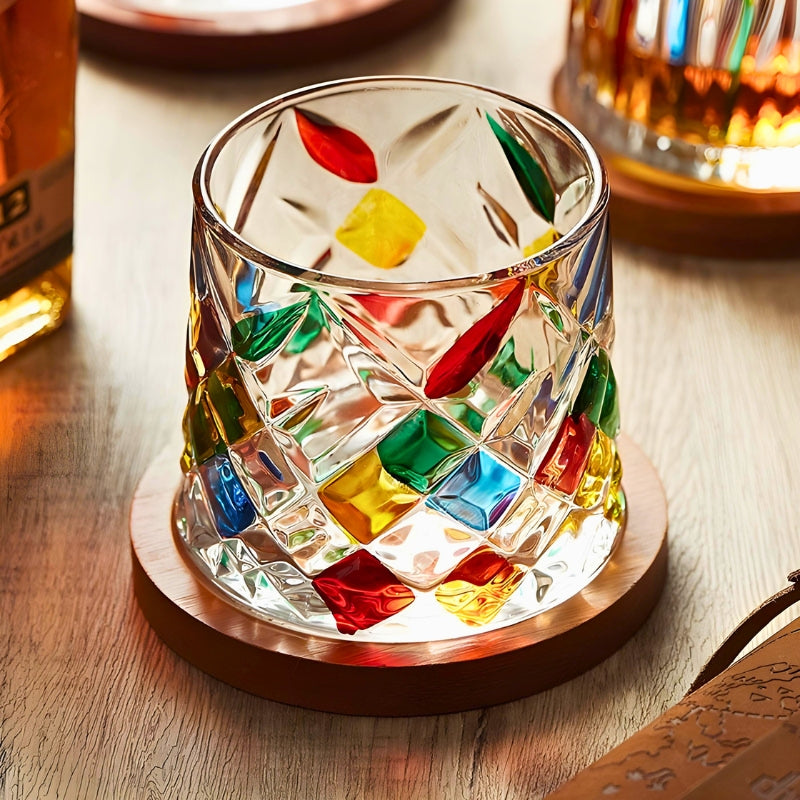 MOSAIC ROTATING CRYSTAL GLASS