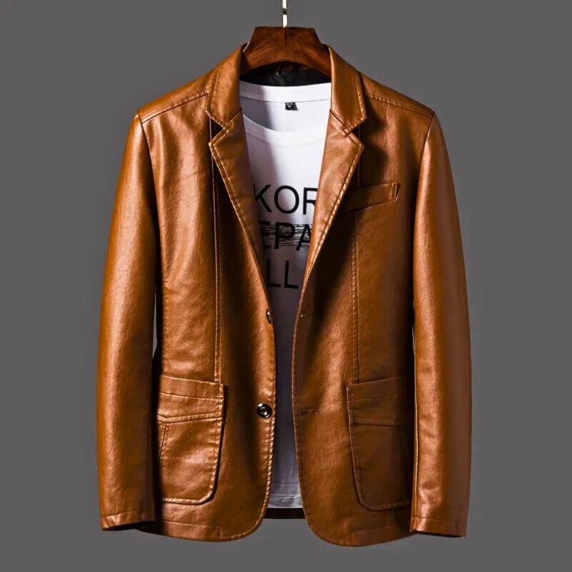 MARCO LUXE LEATHER BLAZER