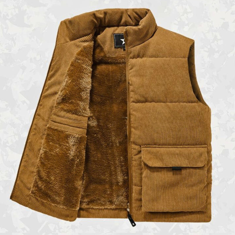 WOODLAND SHERPA CORDUROY VEST