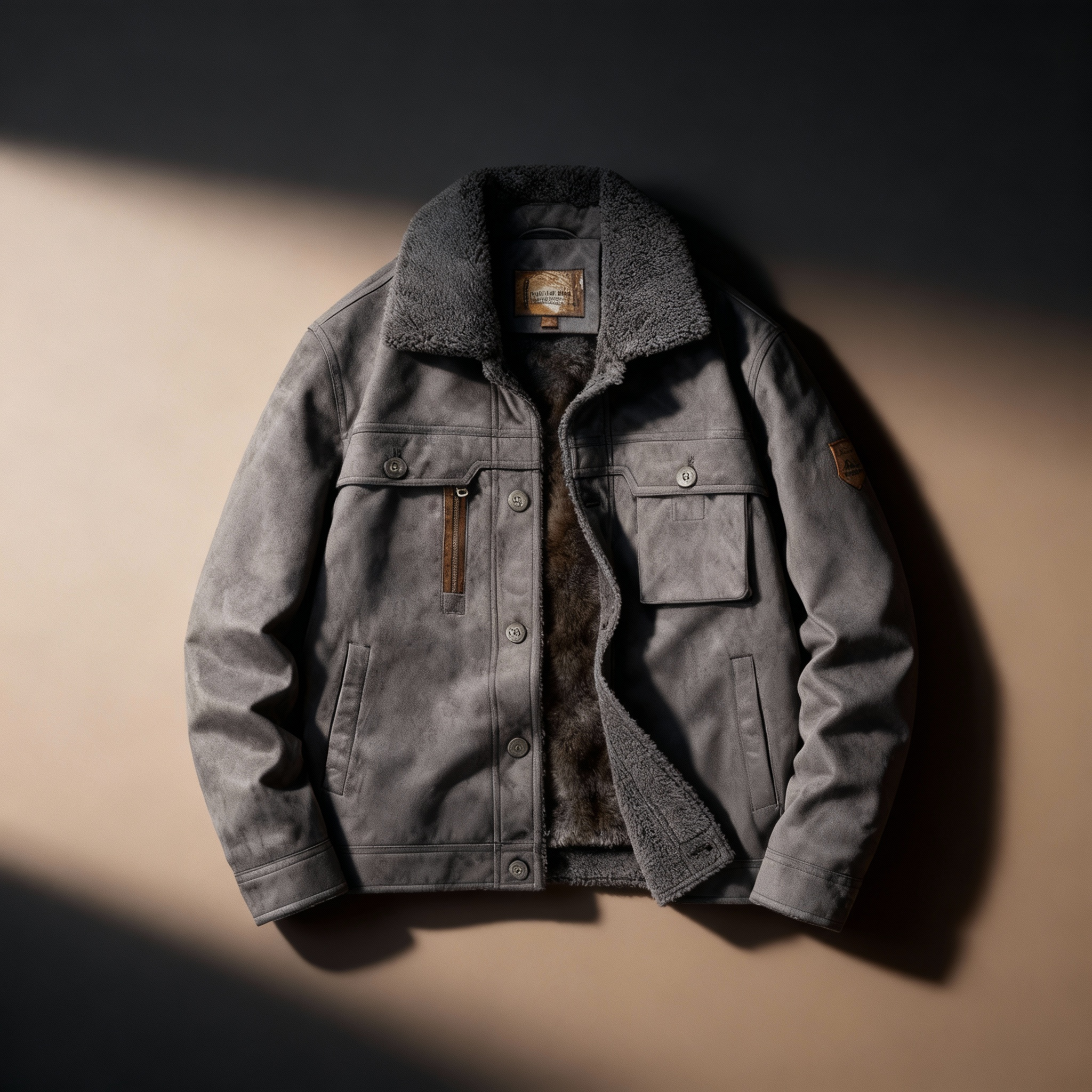 Hudson Fleece-Lined Suede Jacket