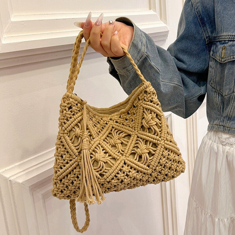 SUNWOVEN MACRAMÉ HANDBAG