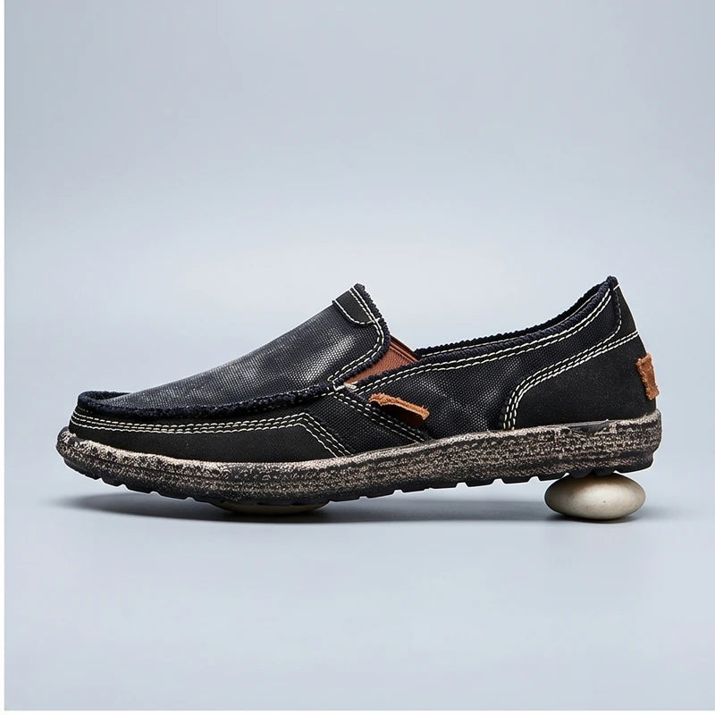 Black Beckett Canvas Slip-On Loafers product photo - 2