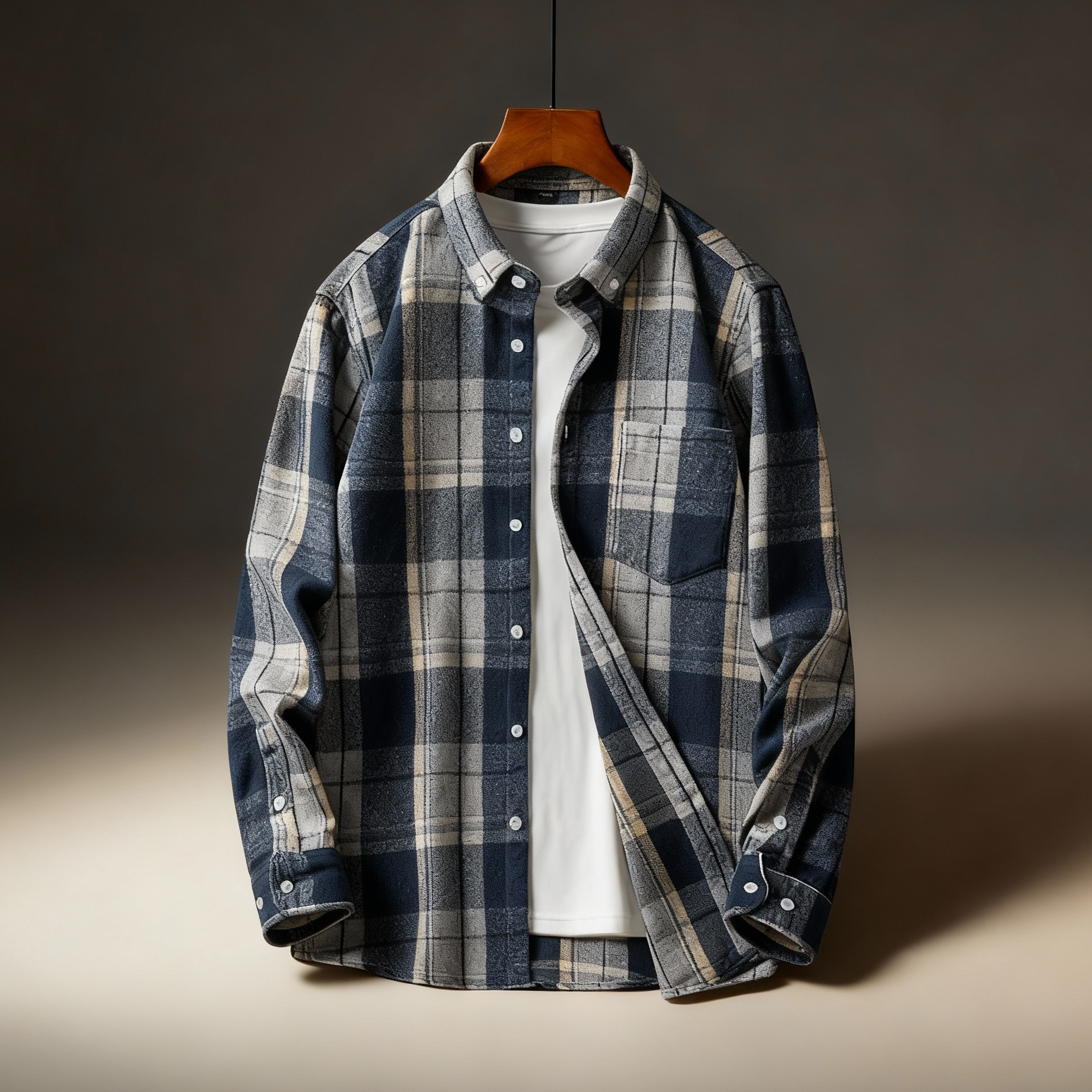 Ashford Plaid Flannel Button-Down Shirt