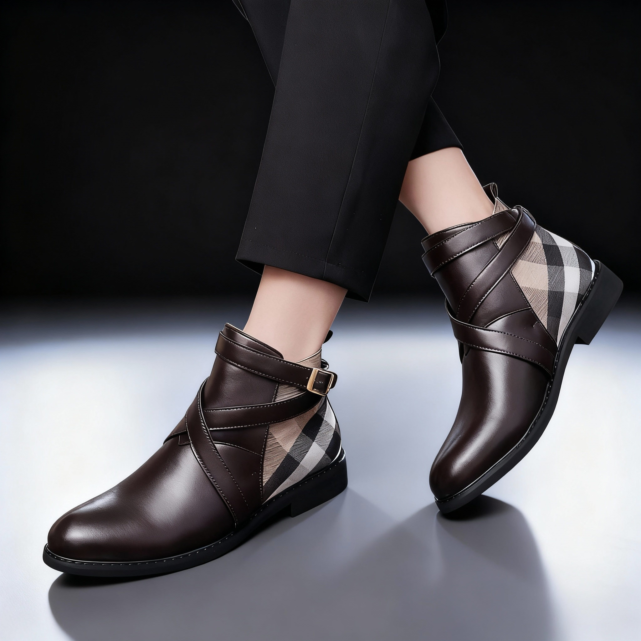 Harrington Crossover Buckle Chelsea Boots