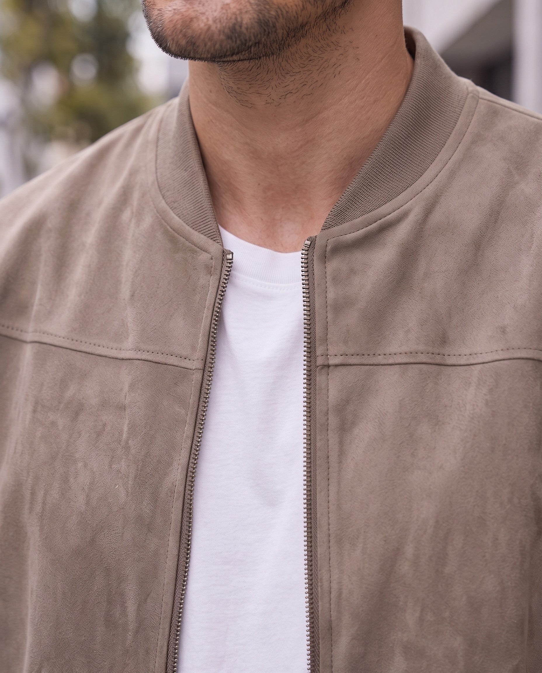 Mercer Suede Bomber Jacket