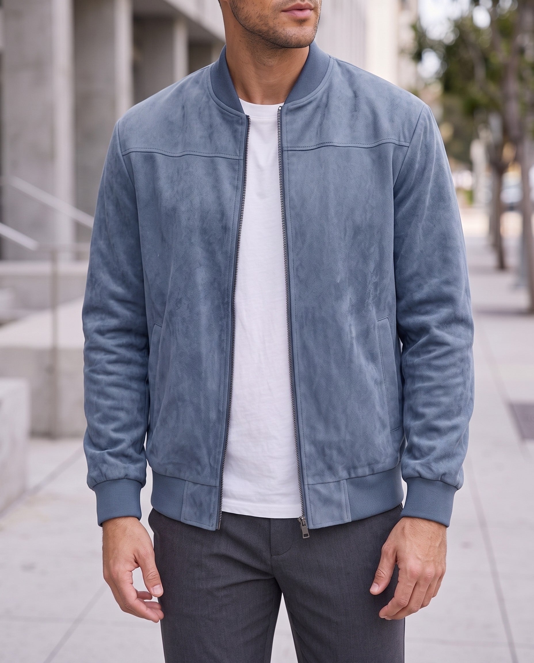 Mercer Suede Bomber Jacket