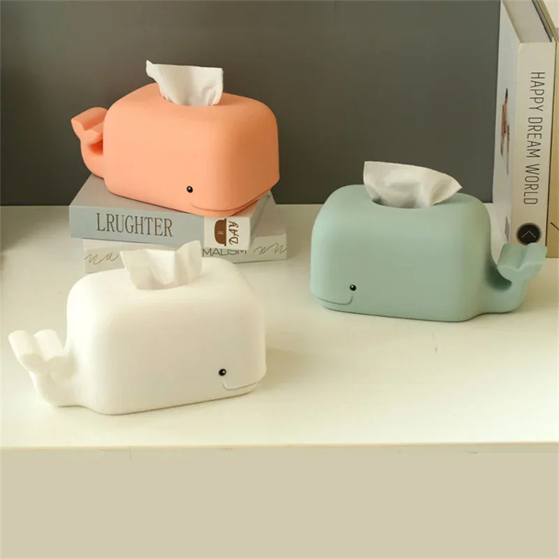 WHALE TAIL TISSUE BOX COVER