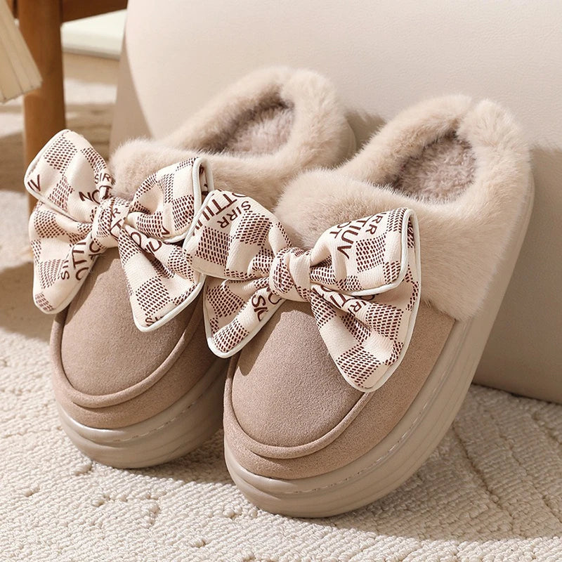 SNUG BOW SLIPPERS