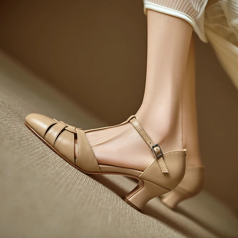 Victoria Genuine Leather Heels