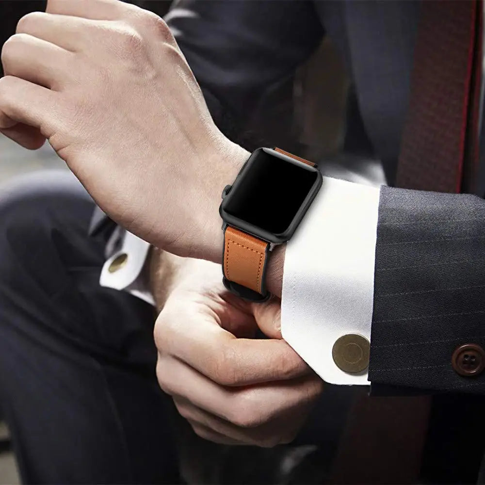 WOODSTONE GENUINE LEATHER IWATCH BAND