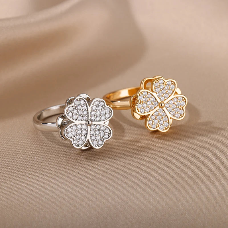 Lucky Clover Resizable Ring