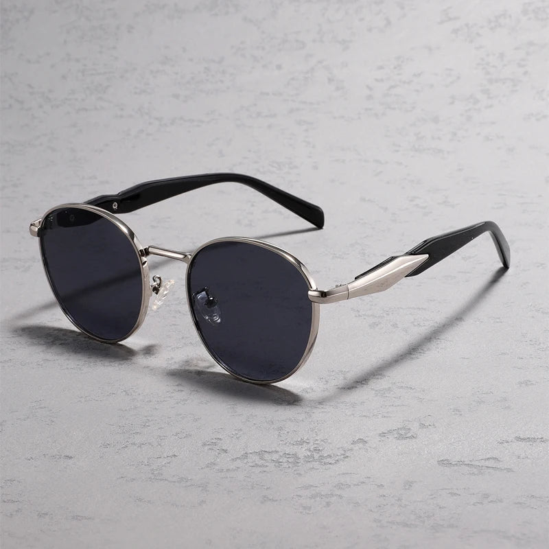 HAVANA ROUND FRAME SUNGLASSES