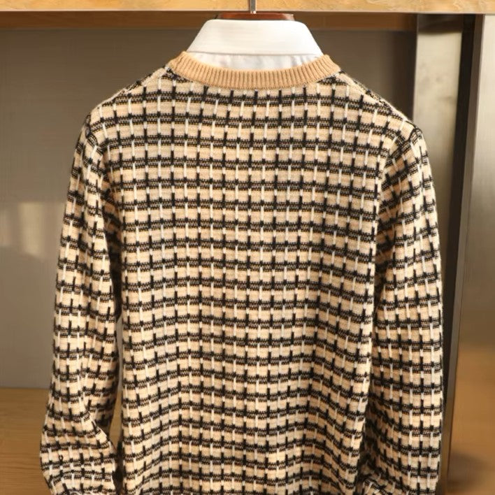 JACQUARD PURE WOOL SWEATER