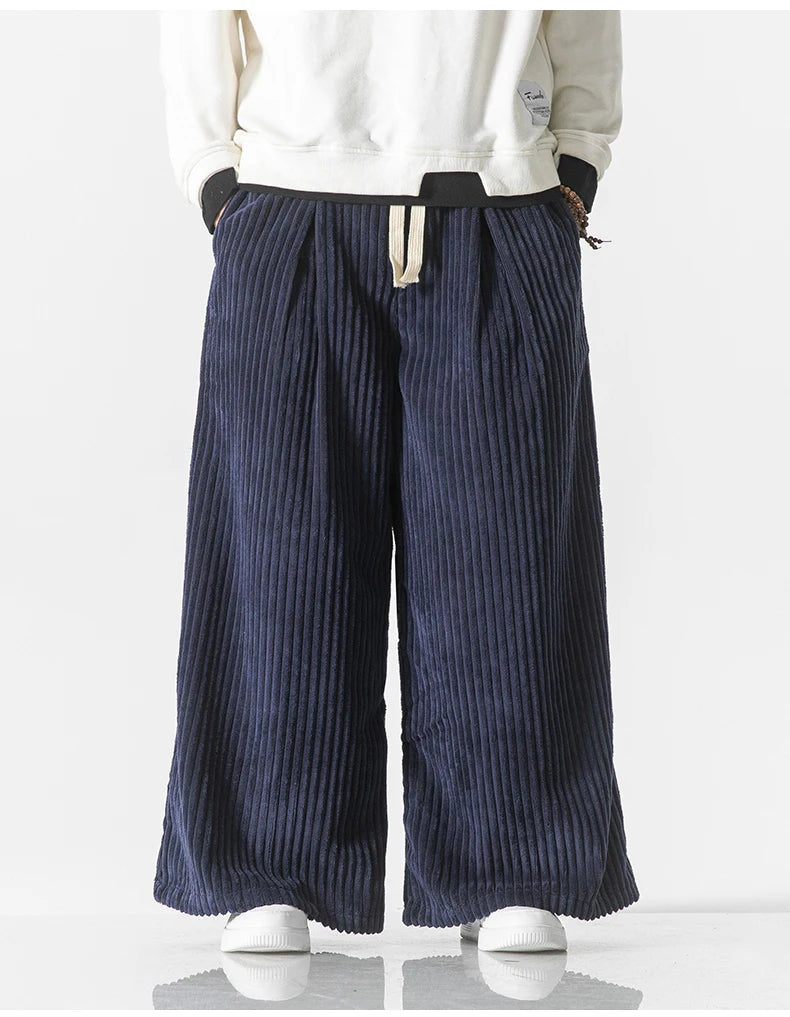 WIDE-LEG CORDUROY SWEATPANTS