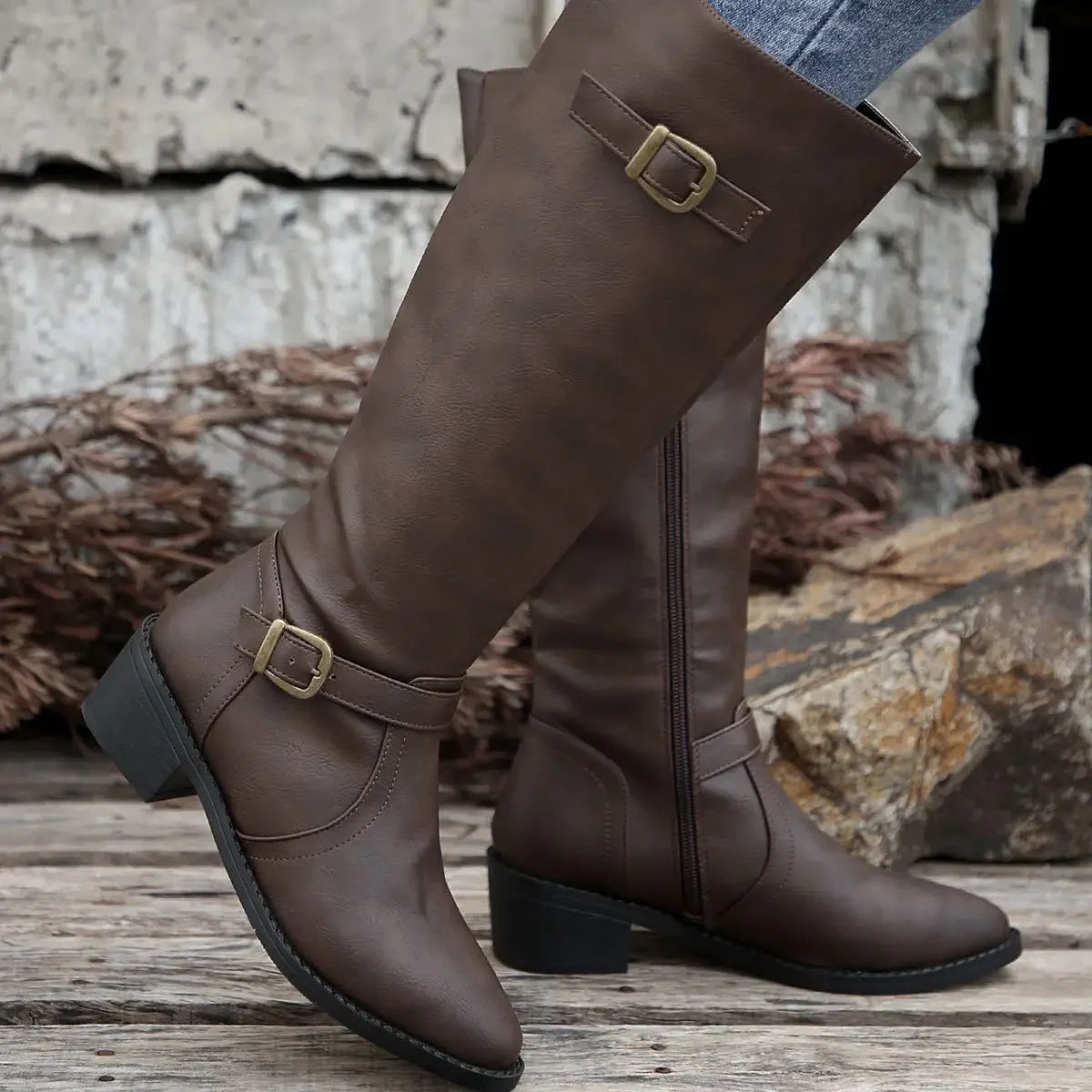 Brielle Leather Riding Boots