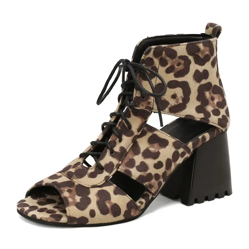 Marlowe Denim Gladiator Heels