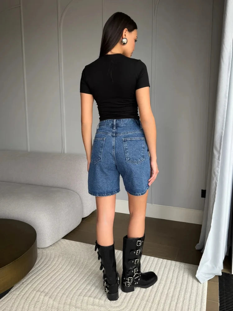 Bluestone High Waist Denim Shorts