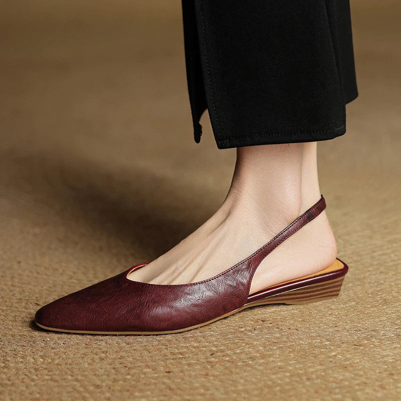 Serena Genuine Leather Slingbacks